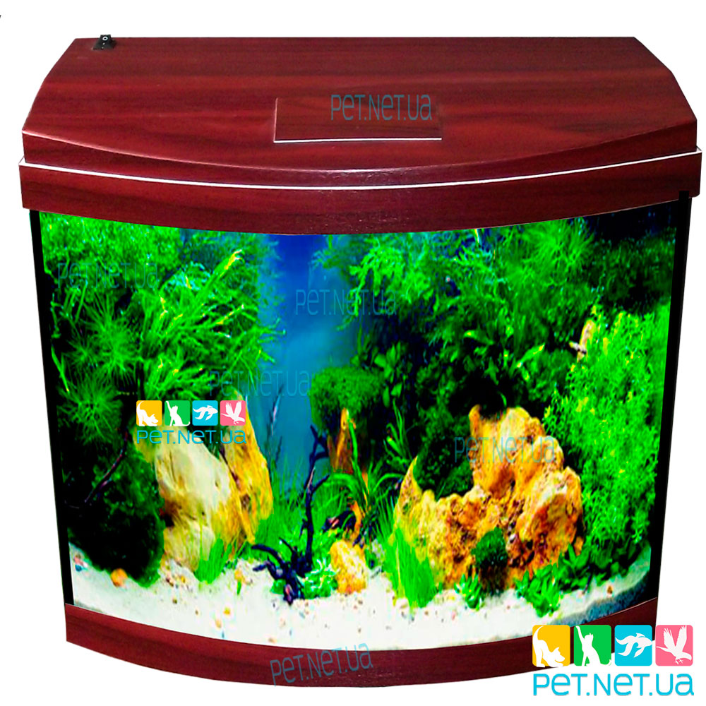 aquarium oval mahogany Fon