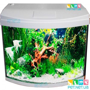 Аквариум с Крышкой 50 л. LED овал 48*27*42 (Белый)