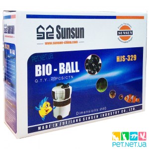 Биошары SunSun HJS-329. Наполнитель для прудовых и внешних аквариумных фильтров.